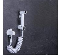 QTANZIQI Black Stainless Steel Toilet Hand Held Bidet Sprayer Douche Kit 2-Ways Hoder & Hook Set Shower for Toilet Washing Shower Bidet,B Set