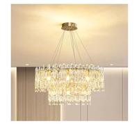 QTANZIQI Ceiling Light, Luxury Living Room Crystal Chandelier Postmodern Creative Decoration Dining Bedroom Led Indoor Lighting (60+100cm)