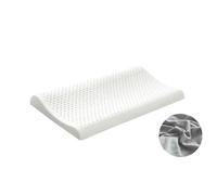 QTANZIQI Cervical Pillow - Slim Latex Pillow for Sleeping, Natural Latex Neck Support with Tencel Cover, Orthopedic for Comfortable Sleep
