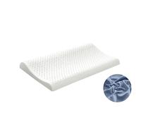QTANZIQI Cervical Pillow - Slim Latex Pillow for Sleeping, Natural Latex Neck Support with Tencel Cover, Orthopedic for Comfortable Sleep