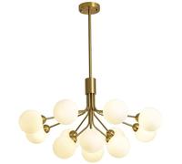 QTANZIQI Chandelier Above Kitchen Island Dining Table, Ceiling Pendant Light, Milky White Glass Lampshade, Bedroom, Living Room, Foyer, Hanging Lamp Fixtures