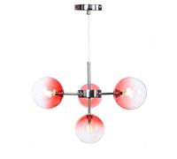QTANZIQI Chandelier Mid Century Gradient Glass Globe Pendant Lighting Ceiling Hanging Illumination Lights Fixture for Kitchen Island, Dining Living Room, Bedroom, Coffee Bar