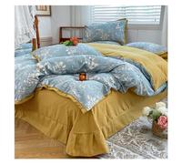 QTANZIQI Duvet Cover Sets Duvet Cover Washed Microfiber Quilt Cover Sets 4 Pieces Bedding Sets, Boho Bedding Sets for Home, Super Soft Comforter Covers, Pumpkin Bedding Set (Color : 12, Size :