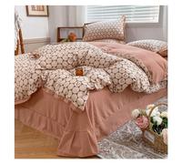QTANZIQI Duvet Cover Sets Duvet Cover Washed Microfiber Quilt Cover Sets 4 Pieces Bedding Sets, Boho Bedding Sets for Home, Super Soft Comforter Covers, Pumpkin Bedding Set (Color : 14, Size :