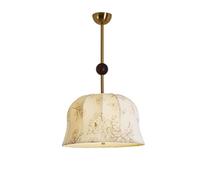 QTANZIQI French retro chandeliers, romantic fabric lamps, bedroom lights, living room study lights,A,40CM