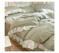 QTANZIQI French Style Four Piece Set Princess Summer Lace Bed Sheets Bedding Women'S Quilt Covers,F-Queen