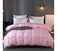 QTANZIQI Goose Feathers Down Comforter, Warm Down Duvet Insert for Winter, Fluffy Feather Down Comforter, Ultra-Soft Down Proof Cover All-Season Duvet 220 * 240cm 3.5kg