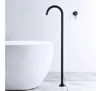 QTANZIQI Gooseneck Bath Mixer TapModern Floor Standing Bathroom Faucet for BathtubsEasy Installation Concealed DesignStylish Home Upgrade