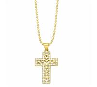 QTANZIQI Heart Cross Women Vintage Necklace Personalized Light Luxury Ins Style Simple Hip Hop present First Choice