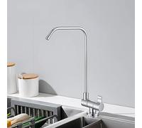 QTANZIQI Kitchen Faucets Water Filter Faucet with 360° Rotation Folding Reverse Osmosis Utility Sink Faucet,Chrome-Black(Nero)