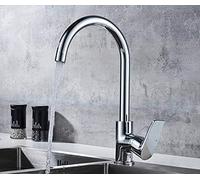 QTANZIQI Kitchen Taps Classic Chrome Kitchen Faucet Sink Mixer Tap Sink Hot and Cold Water Deck Mounted Kitchen Faucets