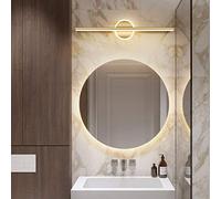 QTANZIQI LED Bathroom Mirror Light, Waterproof IP44, 3 Color Temperature, 60CM, 13W, Elegant Gold/Black Finish, Energy Efficient, Stylish Vanity Lighting for Home Decor