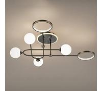 QTANZIQI light luxury bedroom ceiling light,creative full copper magic bean molecular chandelier,for living room dining lighting,Gold,95 * 30cm