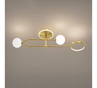 QTANZIQI light luxury bedroom ceiling light,creative full copper magic bean molecular chandelier,for living room dining lighting,Black,75 * 30cm