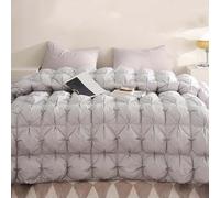 QTANZIQI Lightweight Reversible Comforter All Seasons,Warm Down Duvet Insert, Fluffy Feather Down Comforter, Ultra-Soft Down Proof Cover, Noiseless Duvet 180×220cm 3.25kg