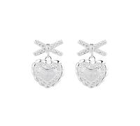 QTANZIQI Lllunimon Bow love zircon S925 sterling silver earrings personalized dual-element jewelry elegant and style Everyday wear gifts for her