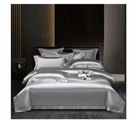 QTANZIQI Luxury 1000TC Cotton 4Pcs Bedding Set Satin Jacquard Soft Silky Queen King Duvet Cover Set Bed Sheet Pillowcases,Bedding,E,Flat Queen Size 4pcs