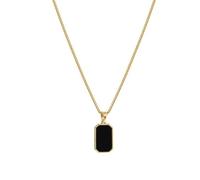 QTANZIQI Minimalist Square Pendant Necklaces for Women Men Korean Black Charm Choker Color Birthday Daily presents Jewelry