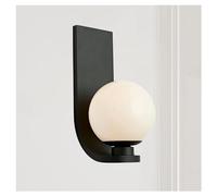 QTANZIQI Minimalist Wall Sconce Light Fixture 6Inch White Opal Globe Contemporary Wall Mount Lamp for Bedroom Living Room Dining Room Elegant Lighting Solution