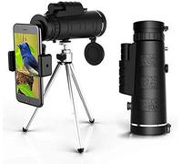 QTANZIQI Monoculars Telescope High Power 40X60 High Power Monocular with Smartphone Holder & Tripod, BAK4 Prism Waterproof Zoom Monoculars for Adult Bird Watching Camping Binoculars