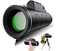 QTANZIQI Monoculars Telescope High Power Telescope for Adults, 40x60 High Power Monocular Telescope with Smartphone Holder, BAK4 Prism Waterproof Monoculars Scope with Tripod Binoculars