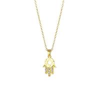 QTANZIQI New Magic Star Devil Hand Stainless Steel Necklaces For Women Hip Hop Vintage Goth Party 18k Plated Chain Jewelry