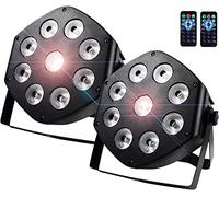 QTANZIQI Night light,Stage Lights Led, 9 * 10W 4 In 1 RGBW Led Full Color Par Lights, Stage Lights Remote Control with Sound Activated, Party Lights Compatible with DMX, for Weddi