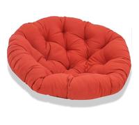 QTANZIQI Outdoor Round Cushion 130 cm for Garden Chairs Thick Solid Color Comfortable Floor Cushion Rattan Chair Pillow - Red Perfect for Patio & Deck Use
