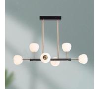 QTANZIQI oval chandelier, light luxury living room molecular light, creative dining lighting, bedroom chandelier,6 head square restaurant