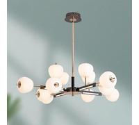 QTANZIQI oval chandelier, light luxury living room molecular light, creative dining lighting, bedroom chandelier,12 head square.