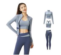 QTANZIQI shapewear 3 Piece Yoga Set Women Fitness Gym Yoga Wear Women Sportswear