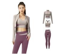 QTANZIQI shapewear 3 Piece Yoga Set Women Fitness Gym Yoga Wear Women Sportswear