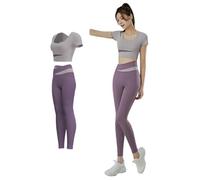 QTANZIQI shapewear Women 2 Pcs Gym Set Sports Crop Top Bra Running Fitness Yoga Suit Sport Outfit Gymwear Lady Workout Clothes
