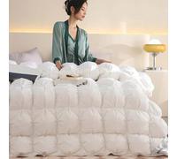 QTANZIQI Soft Breathable Queen Size Autumn and Winter Duvets Insert,Luxurious Hotel Bedding, Feather Down Comforter, Ultra-Soft Down Proof Cover, Noiseless Duvet 200×230cm 3.65kg