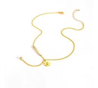 QTANZIQI Stainless Steel Jewelry Elegant Little Daisy Flower Tassel Pendant Necklace For Party Women Mom Girlfriend Valentine's Day present