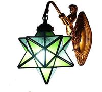 QTANZIQI table lamp Vintage Mermaid Balcony Wall Lights Classic Creative Glass Star Bedroom Lamp Kid's Room Light (Scrub Glass) chandelier