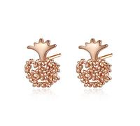 QTANZIQI TXCLTS S925 Sterling Silver Zircon Stud Earrings Female Cute Gold Turtle Star Moon Fashion Jewelry Birthday Gift Clip Earring