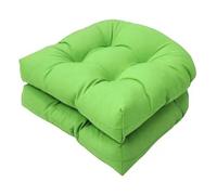 QTANZIQI U-Shaped Cushion Set for Patio 48x48 cm Soft Weather-Resistant Outdoor Seat Cushions for Garden Kitchen Office - 2 Pack Green (Not Waterproof)