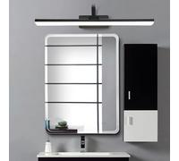 QTANZIQI Wall Lamps Lights LED Mirror Front Indoor 180° Rotation Bathroom Long Strip Aluminium for Bathroom Living Room Reading (Black-White Light 43cm)