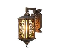QTANZIQI Wall Lamps Sconces Chinese Retro Exterior Wall Light Waterproof Glass Wall Lantern Outdoor Garden Courtyard Decoration Wall Lamp Victoria Luminaire Fence Light Balcony Porch Corridor Indoor