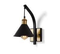 QTANZIQI Wall Lamps Sconces Industrial Wall Mount Light Black Retro Wall Sconce Indoor Hardwired Wall Lamp, Gooseneck Wall Lighting Fixtures E27 Wall Sconces for Bedroom, Living Room Bedside