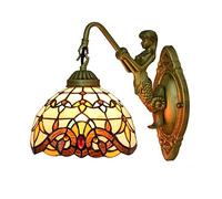 QTANZIQI Wall Lamps Sconces Wall Sconce Lamp Wall Lighting Fixtures Vintage Wall Light Style Baroque Glass Wall Lamp Goddess Base Sconce for Bedroom Living Room Hallway-#2(#2)