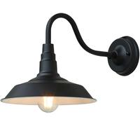 QTANZIQI Wall Lamps Sconces Wall Sconce Light Loft Retro Industrial Wind Pot Cover Gooseneck Retro Wall Lighting Fixtures Wall Sconces Wrought Iron Wall Light for Aisle Corridor Warehouse