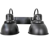 QTANZIQI Wall Light,2-Light Bathroom Vanity Lights Battery Operated Wall Sconce With Remote,Wireless Dimmable LED Vanity Lighting Industrial Black Wall Sconces Light Fixtures for