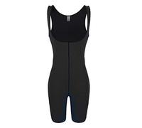 QTANZIQI Women Slimming Sheath Bodysuit Neoprene Butt Lifter Flat Stomach Sauna Suit Curve Waist Trainer Strap Leg Shapewear (Color : Black, Size : M)