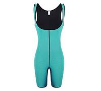 QTANZIQI Women Slimming Sheath Bodysuit Neoprene Butt Lifter Flat Stomach Sauna Suit Curve Waist Trainer Strap Leg Shapewear (Color : Mint, Size : XXL)