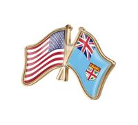 QTAOEIONG Flags of the United States USA America US and Many Other Countries Pin Cross Friendship Badge Alloy Brooch, 1.3x0.9inch/32x23mm, Metal, no gemstone