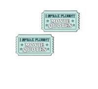 QTAOEIONG I Speak Fluent Movie Quotes Enamel Brooch 2 Pcs Badge Lapel Pin for Men Women