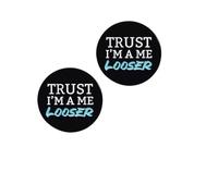 QTAOEIONG Trust I'm A Me Looser Enamel Brooch 2 Pcs Badge Lapel Pin for Men Women