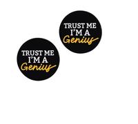 QTAOEIONG Trust Me I'm A Geniug Enamel Brooch 2 Pcs Badge Lapel Pin for Men Women